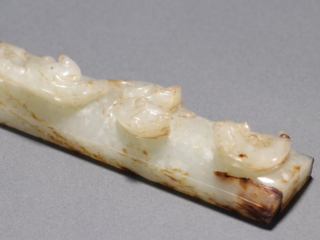 A Exquisite Hotan Jade Dragon Pattern Ornament - 7