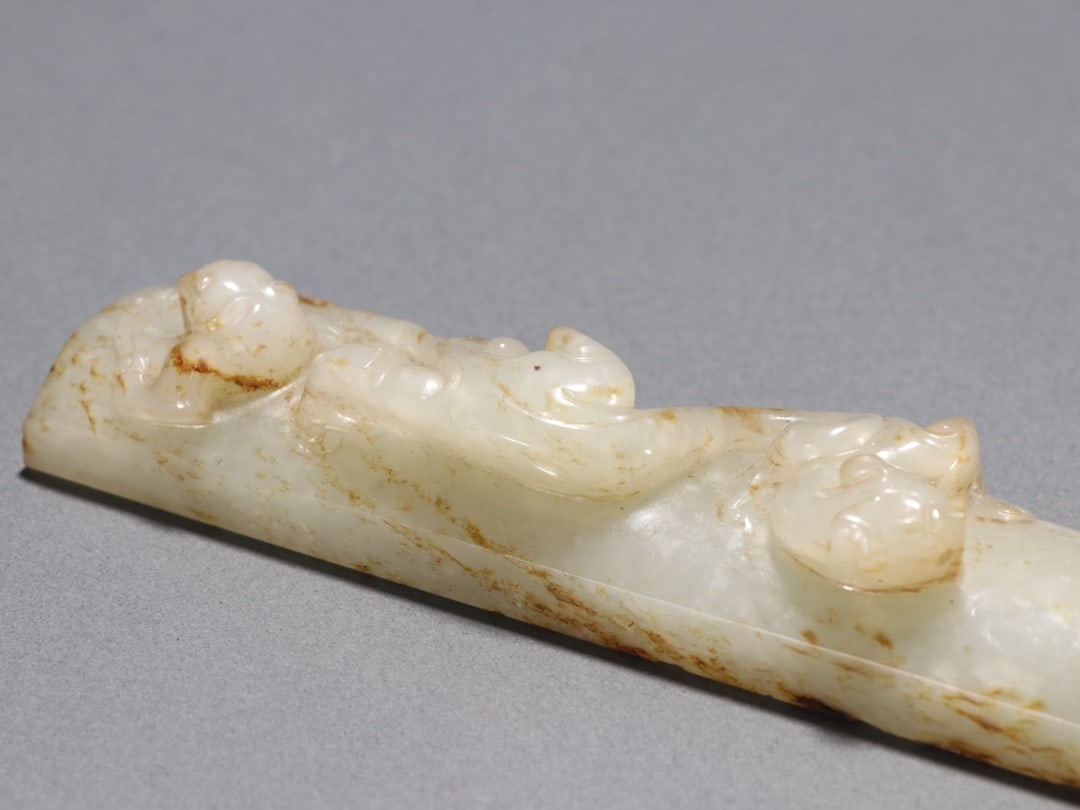 A Exquisite Hotan Jade Dragon Pattern Ornament - 8