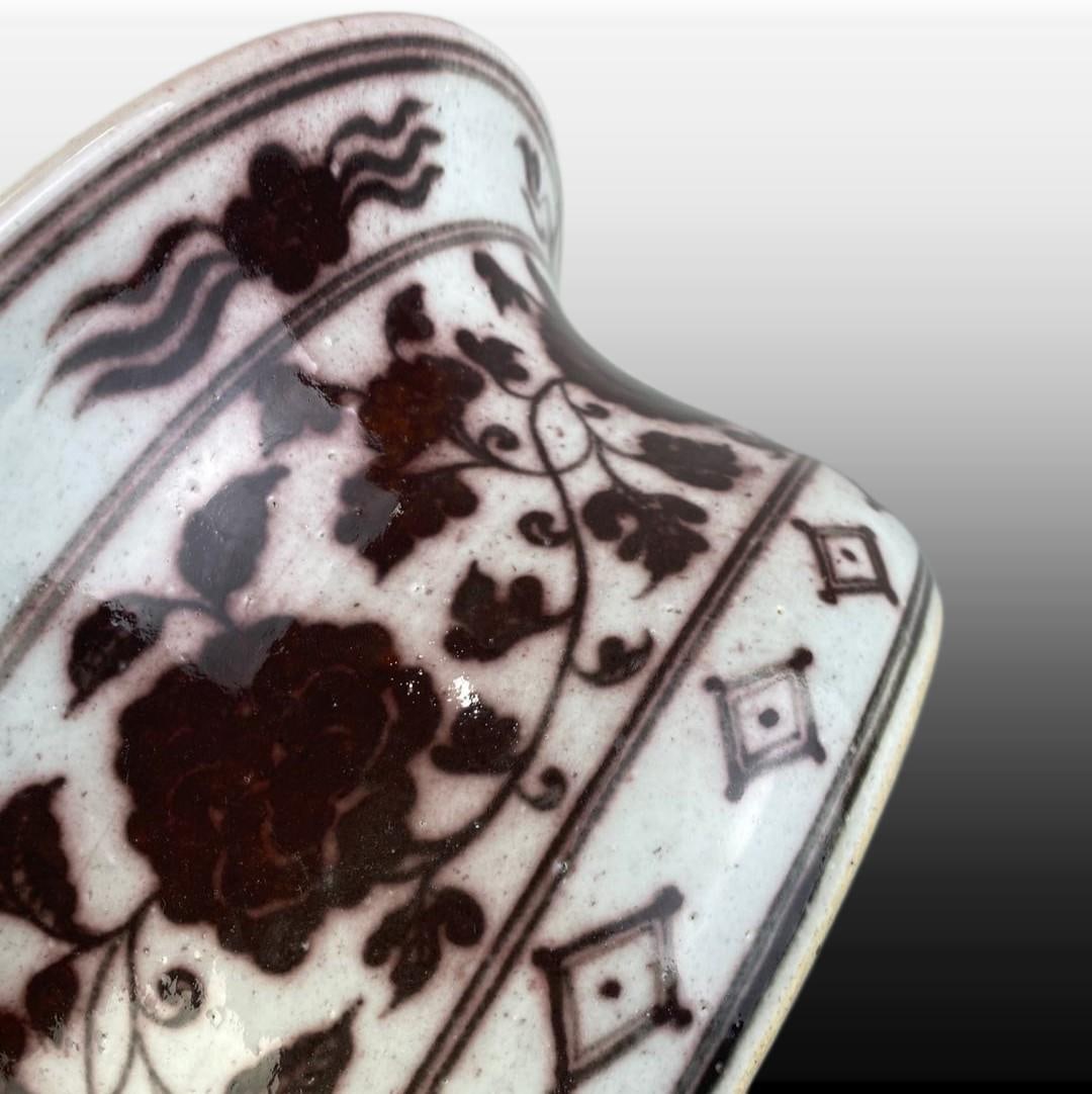 Underglaze-Red Lotus Pattern Brush Washer - 4