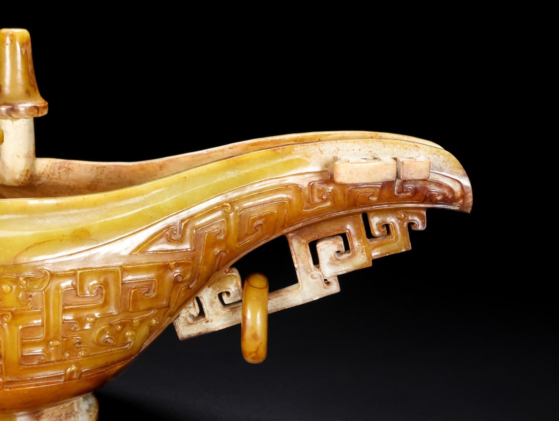 A Exquisite Hotan Jade Cup - 5