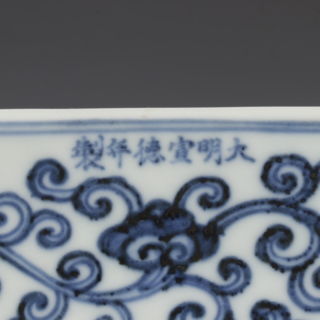 A Exquisite Blue and White Ganoderma lucidum Pattern Basin - 3