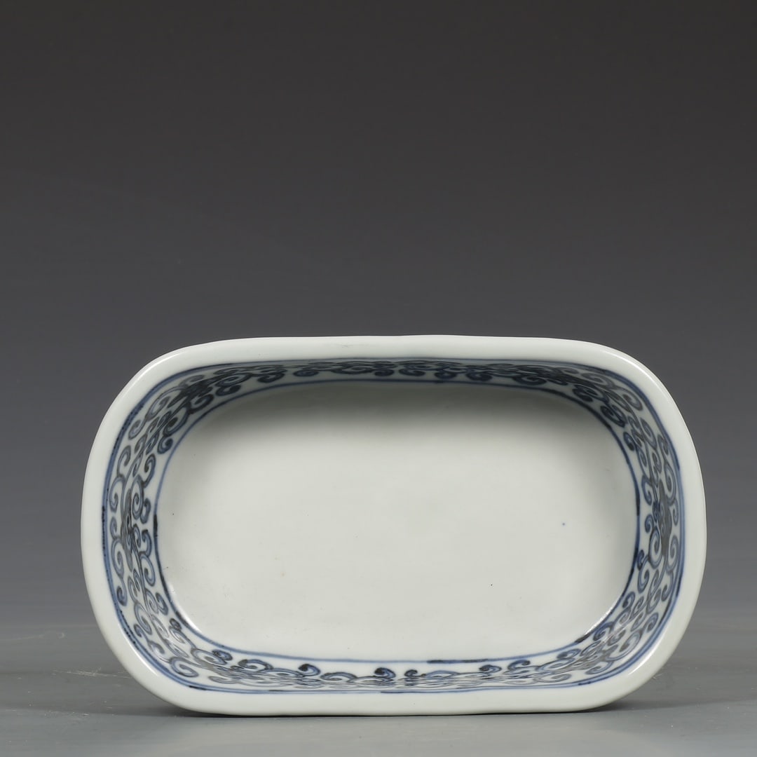 A Exquisite Blue and White Ganoderma lucidum Pattern Basin - 6