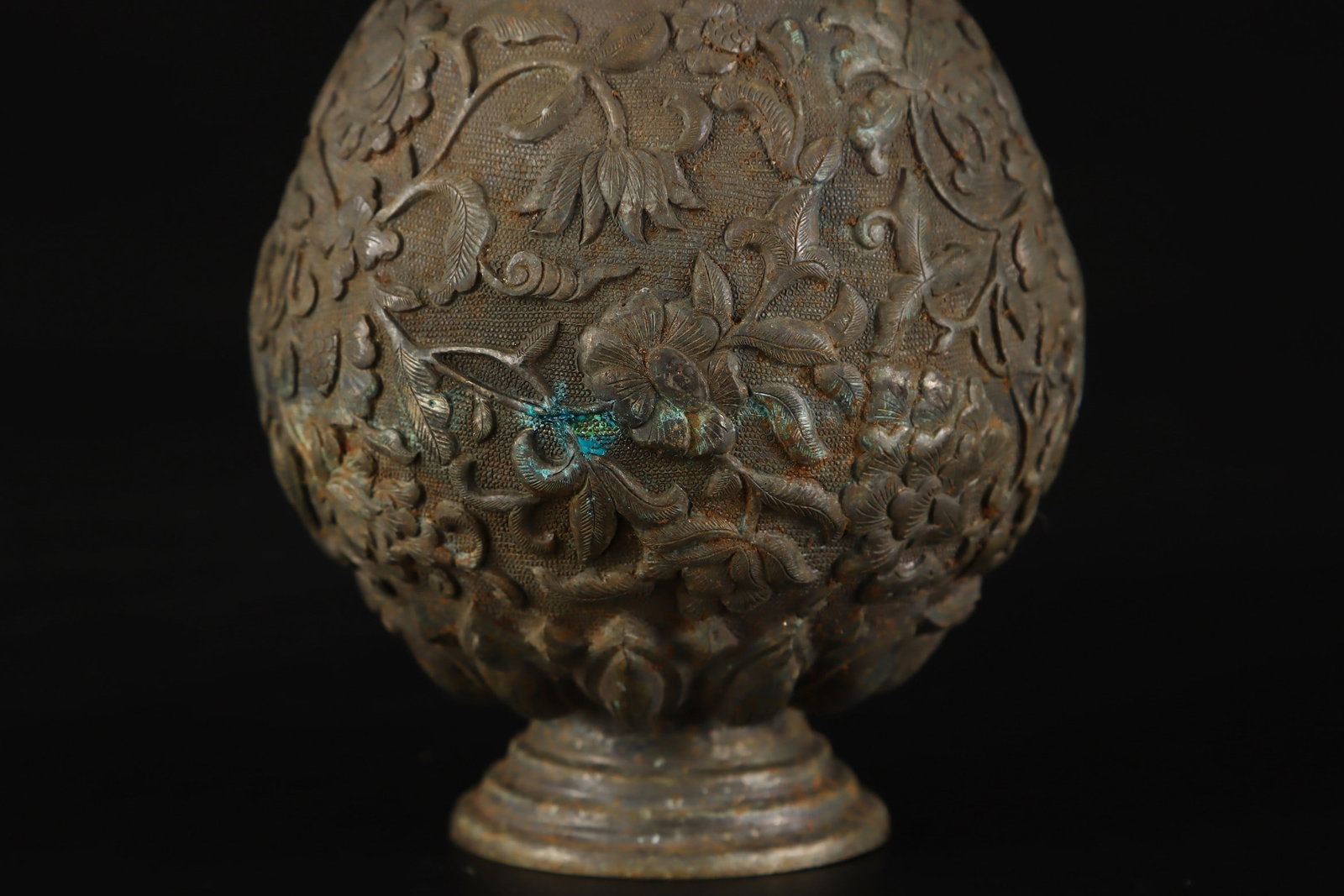 A Exquisite Bronze Phoenix-Ears Vase - 5
