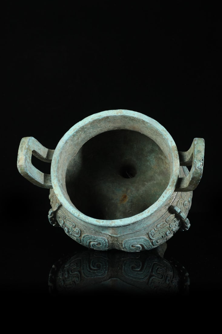 A Exquisite Bronze Beast-Face Pattern Censer - 8
