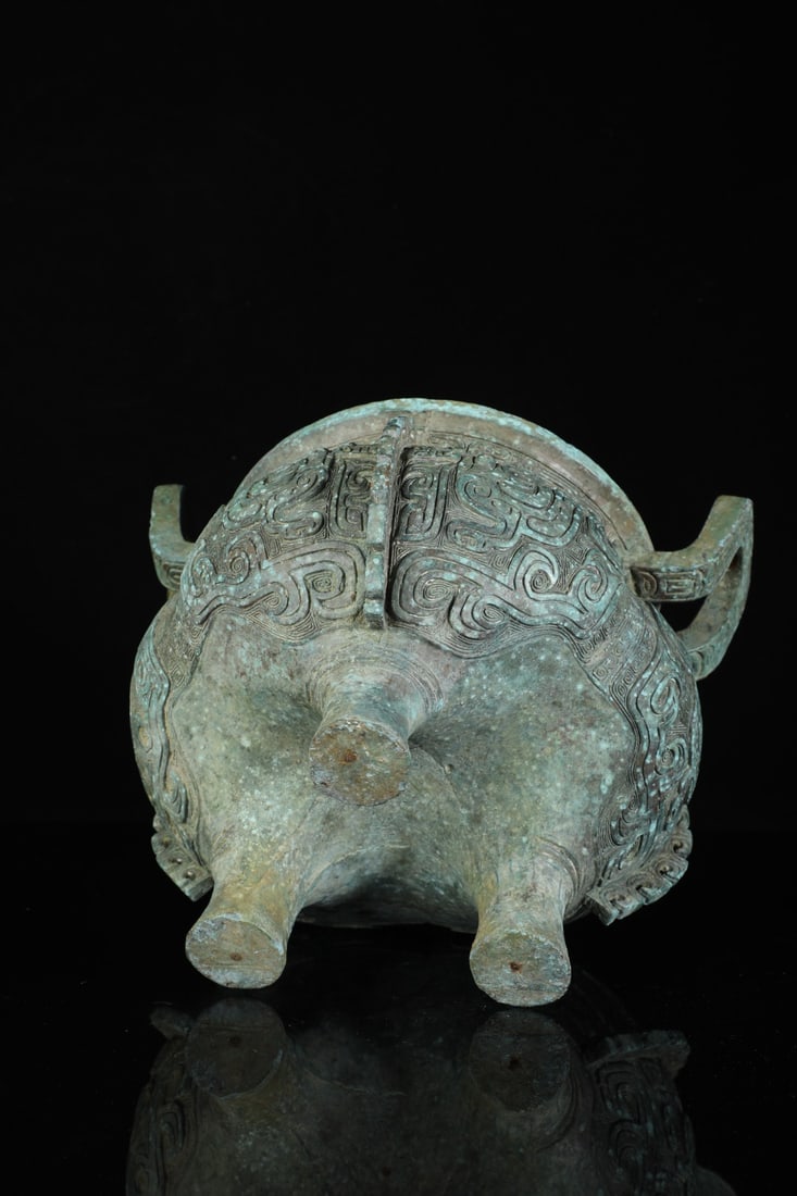A Exquisite Bronze Beast-Face Pattern Censer - 9