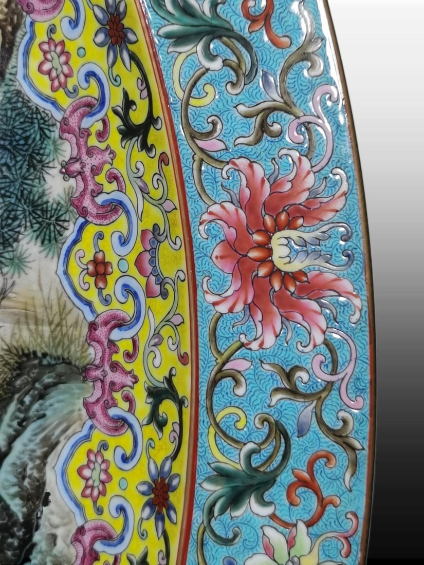 A Exquisite Enamel Sika Deer Pattern Plate - 7