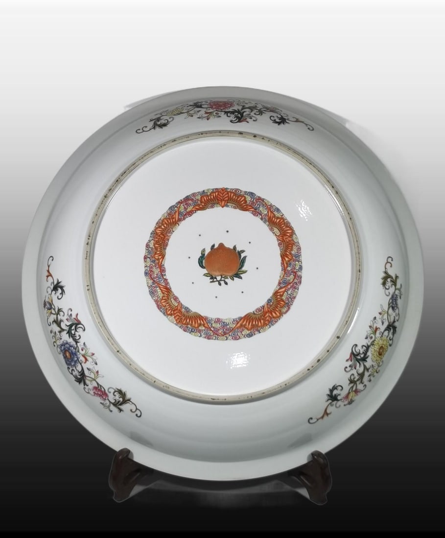 A Exquisite Enamel Sika Deer Pattern Plate - 9