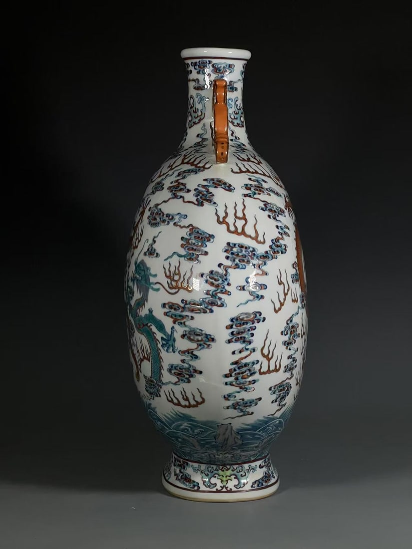 A Exquisite Doucai Dragon Pattern Vase - 4