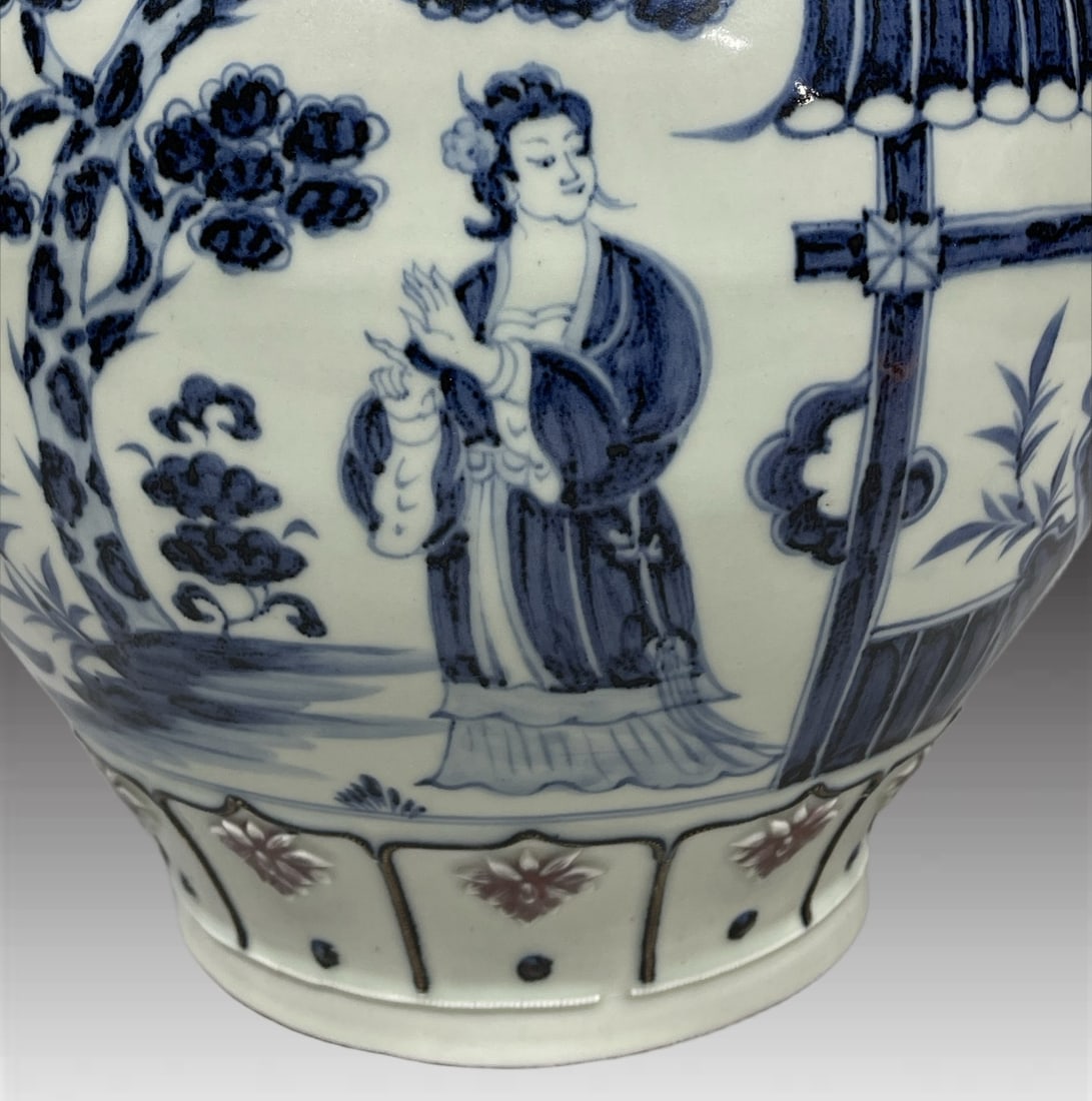 A Exquisite Blue and White Figures Pattern Vase - 7