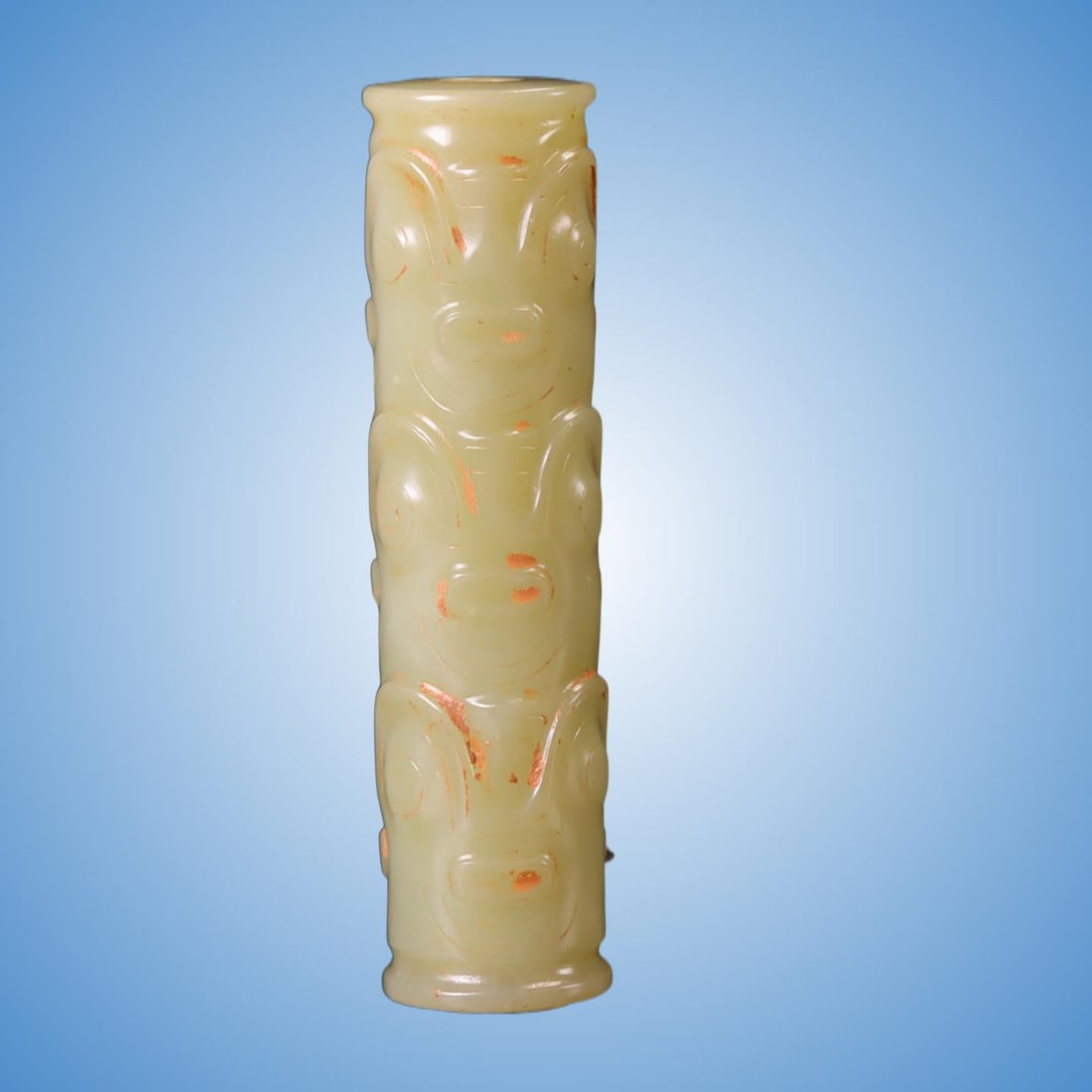 A Exquisite Gaogu Jade Beast-Face Pattern Handheld Carving (1 of 6)