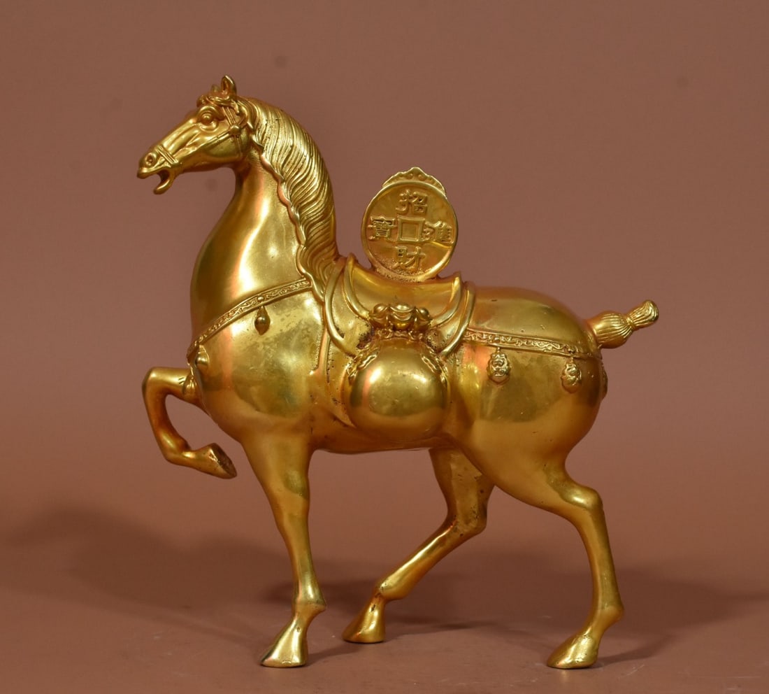 A Exquisite Gilt Bronze Horse Ornament (1 of 9)