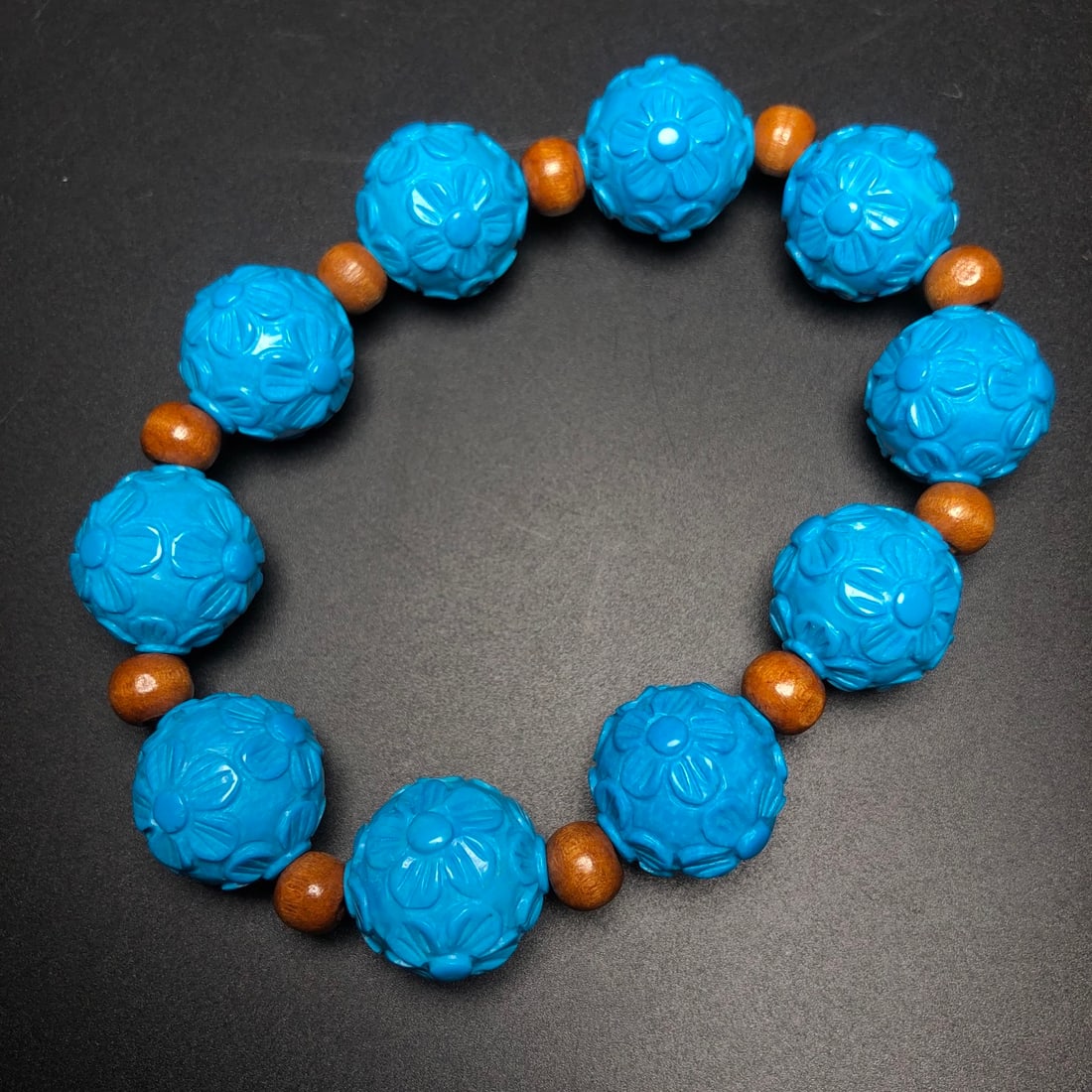 A Exquisite Turquoise Flower Bracelets - 4