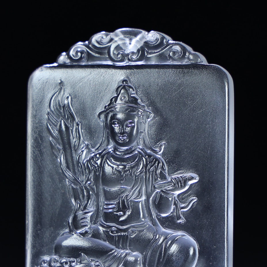 A Exquisite Crystal Buddha Pendant - 3