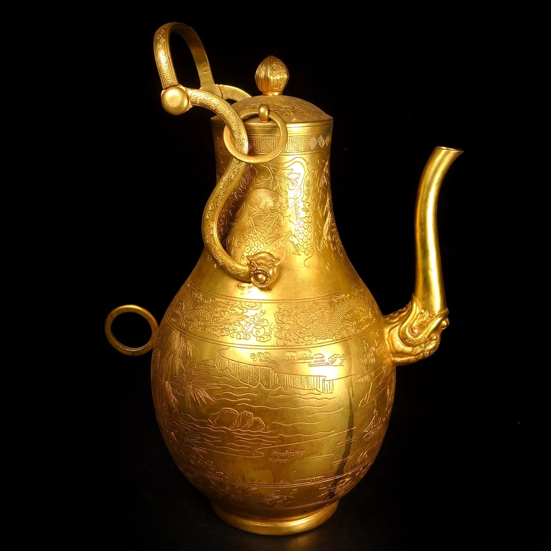 A Exquisite Gilt Bronze Figures Pattern Ewer - 2