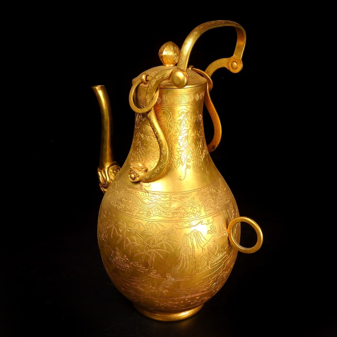 A Exquisite Gilt Bronze Figures Pattern Ewer - 4