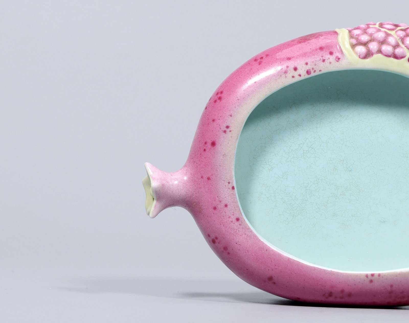 A Exquisite Ruby Red-Glazed Pomegranate Pattern Washer - 5