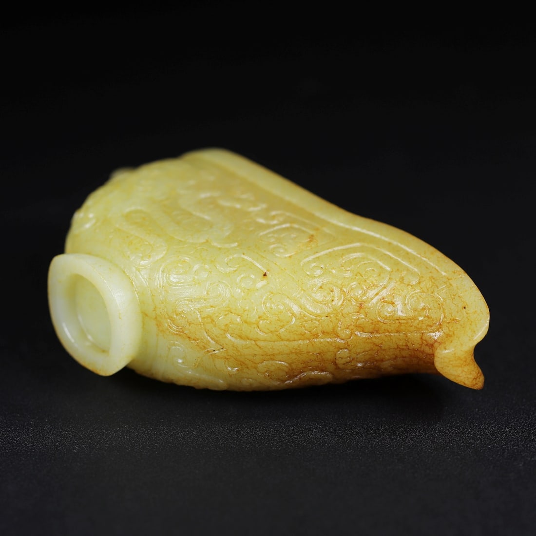 A Exquisite Hotan Jade Dragon and Phoenix Pattern Cup - 8