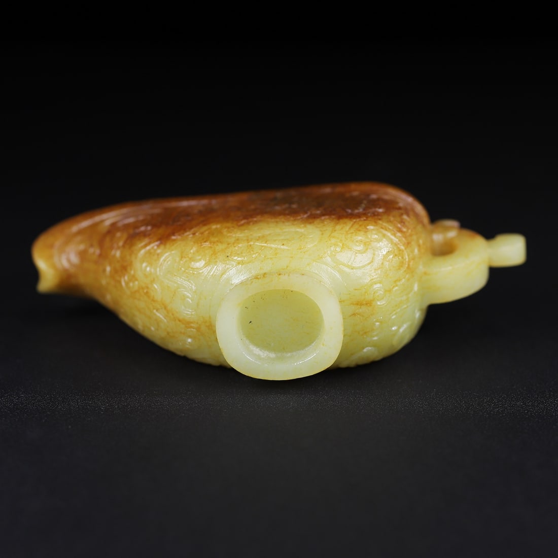 A Exquisite Hotan Jade Dragon and Phoenix Pattern Cup - 9