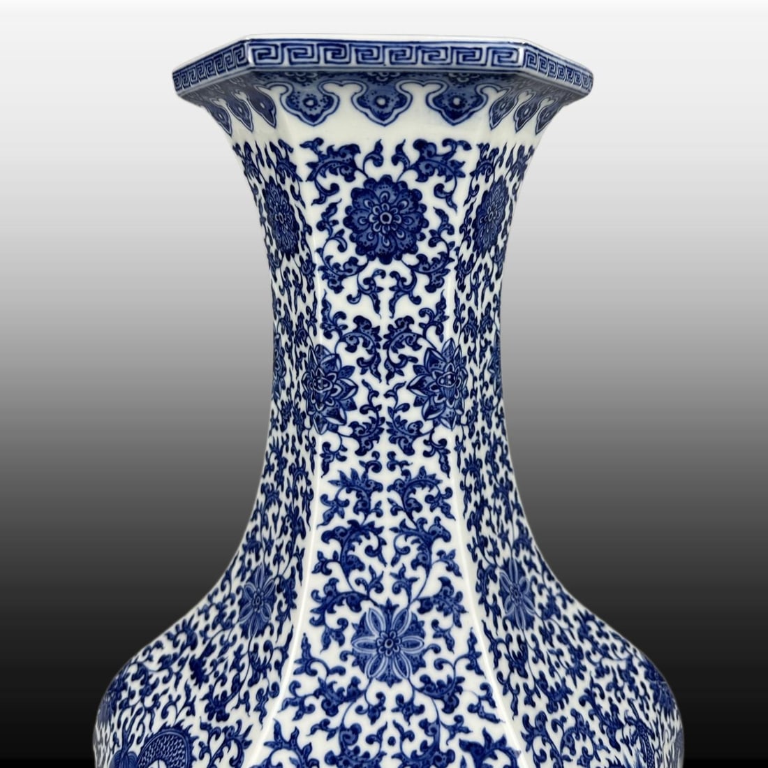 Blue and White Dragon Pattern Vase - 5