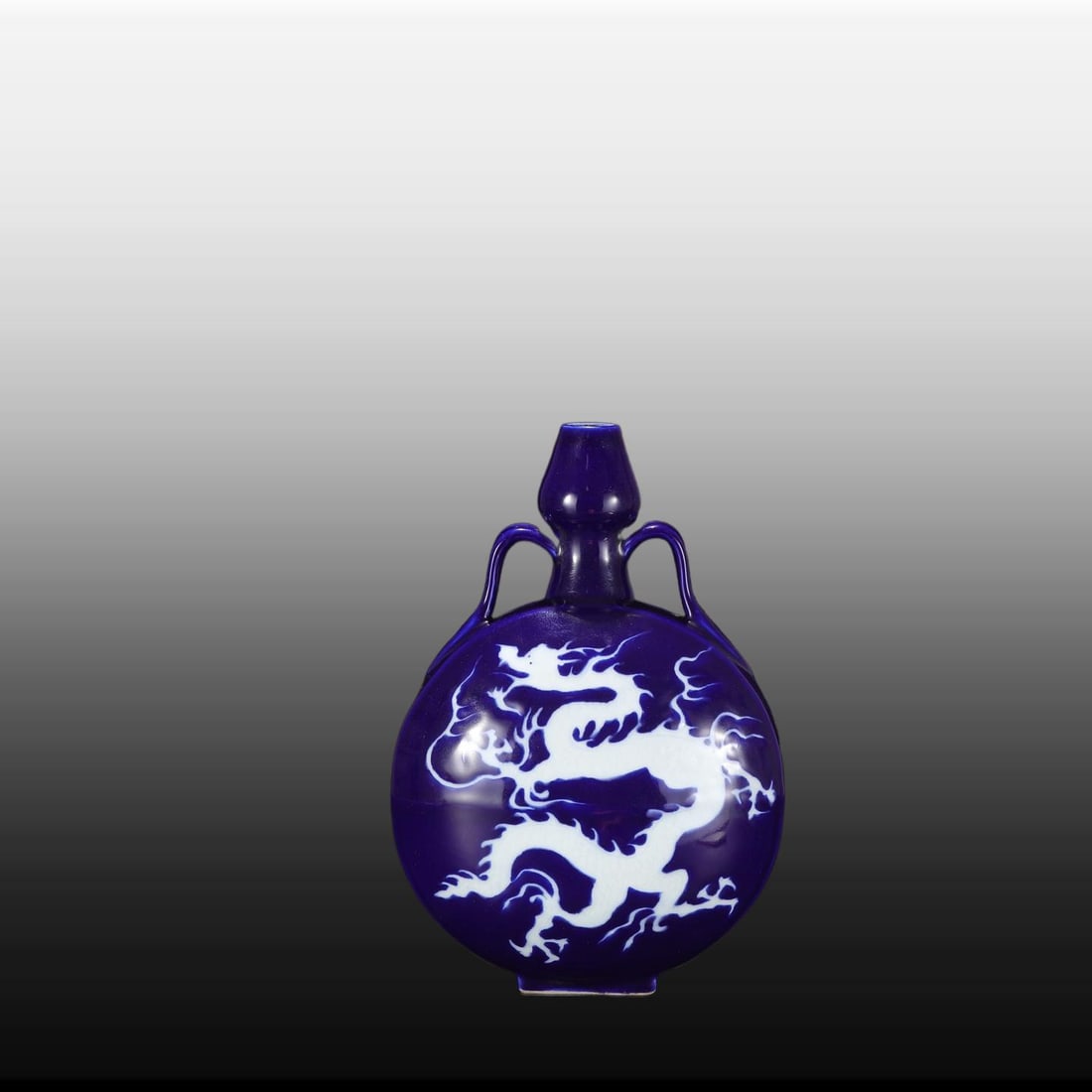 A Exquisite Ji Blue Glazed Dragon Pattern Vase - 2