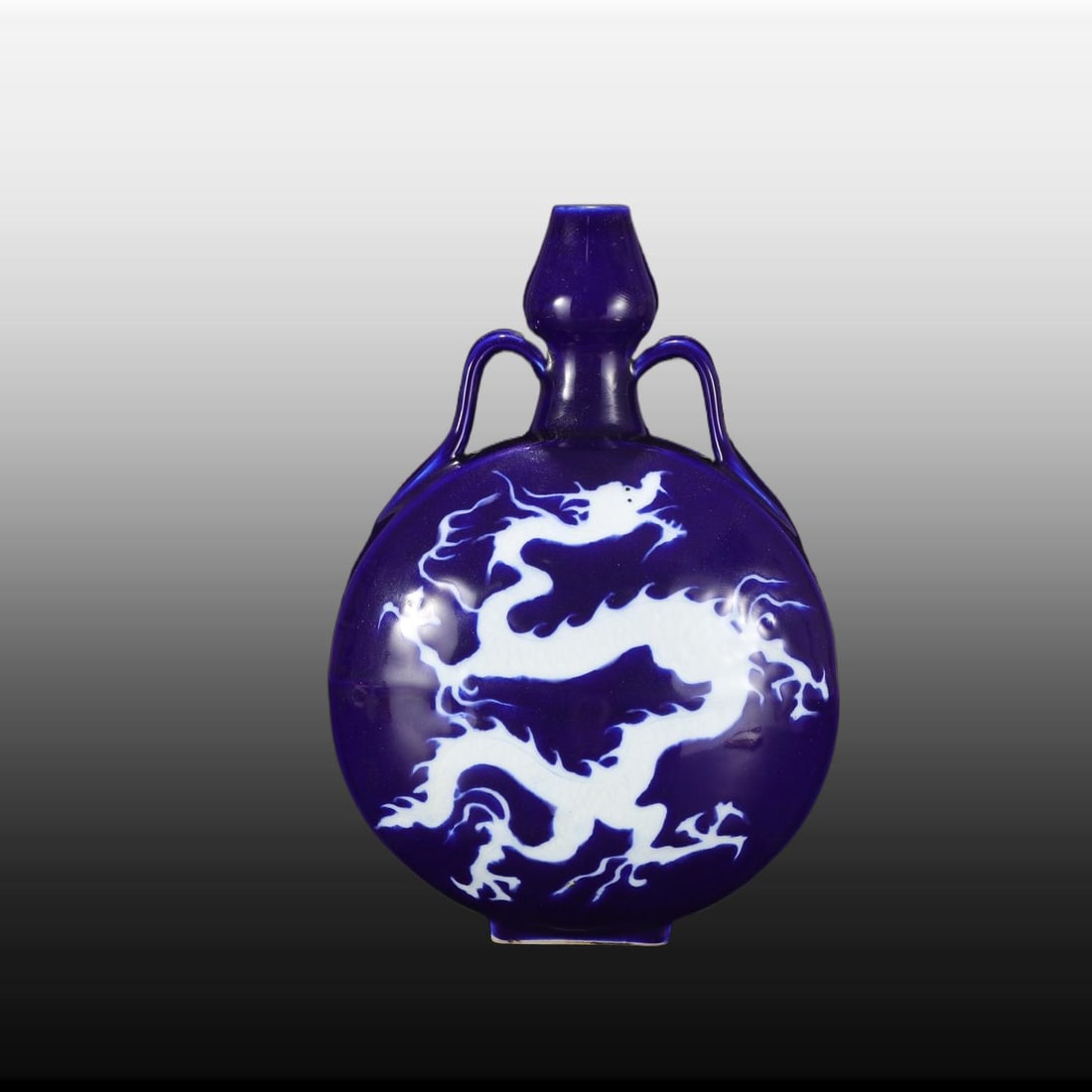 A Exquisite Ji Blue Glazed Dragon Pattern Vase - 7