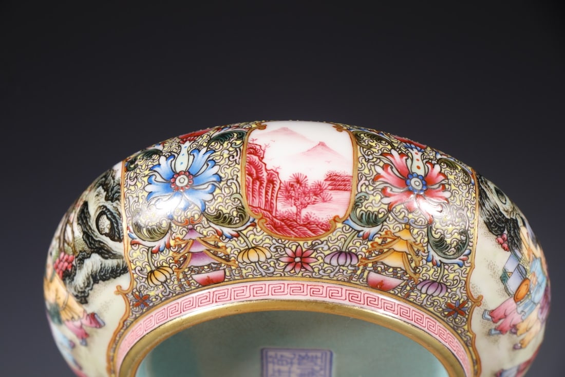 A Exquisite Enamel Iron-Red Figures Pattern Censer - 7