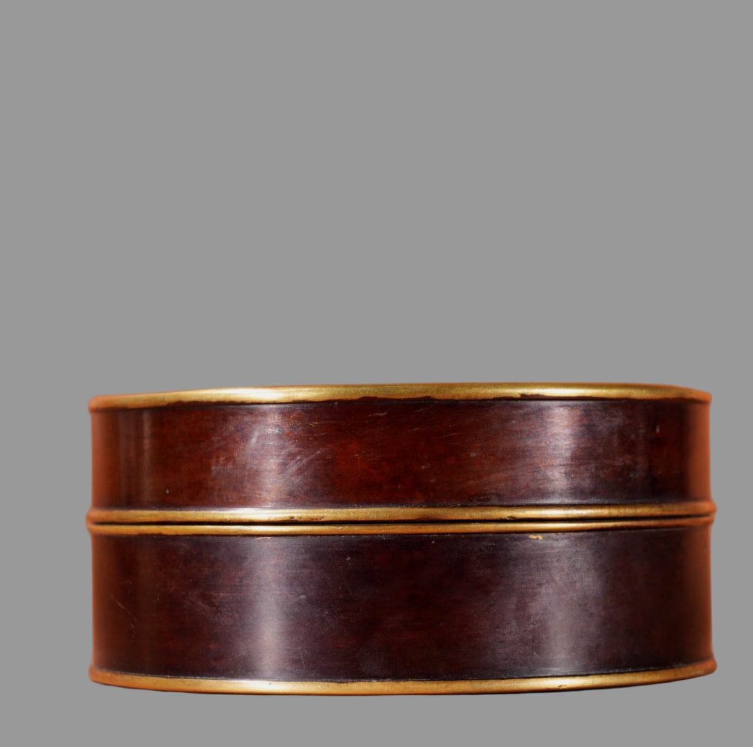 A Exquisite Purple Copper Gilt Box - 3