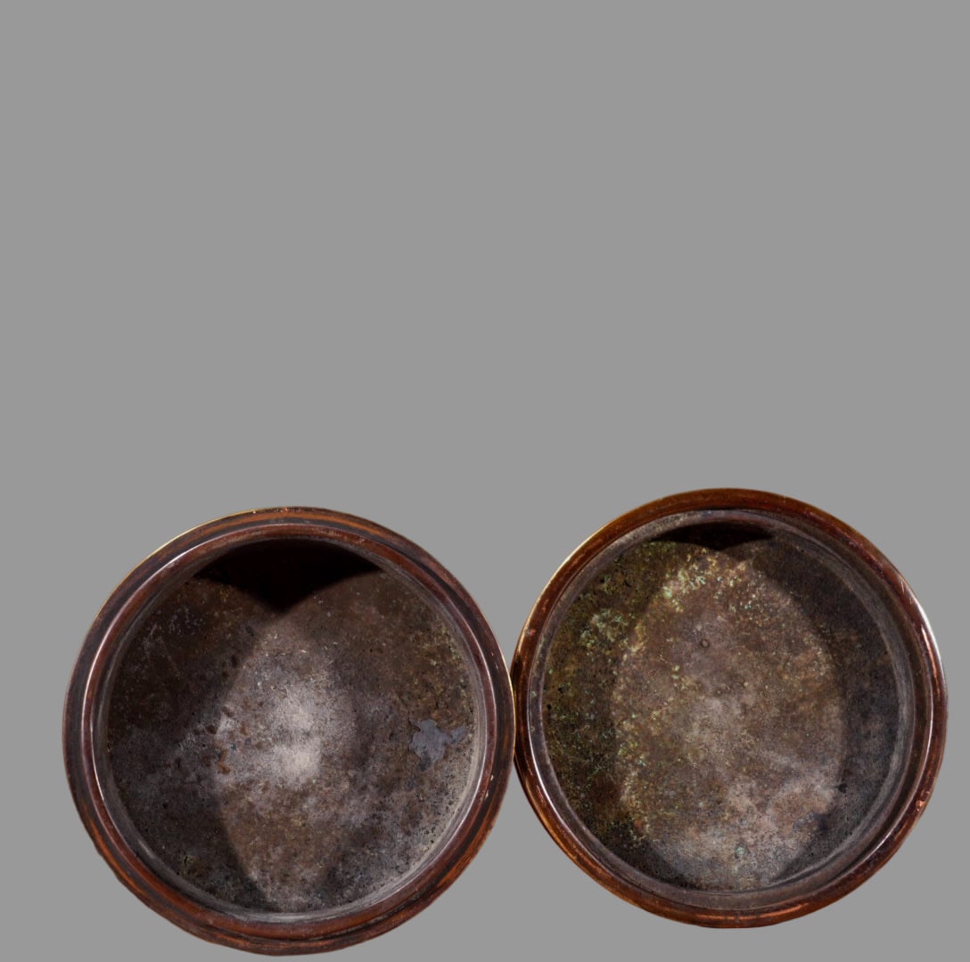 A Exquisite Purple Copper Gilt Box - 6