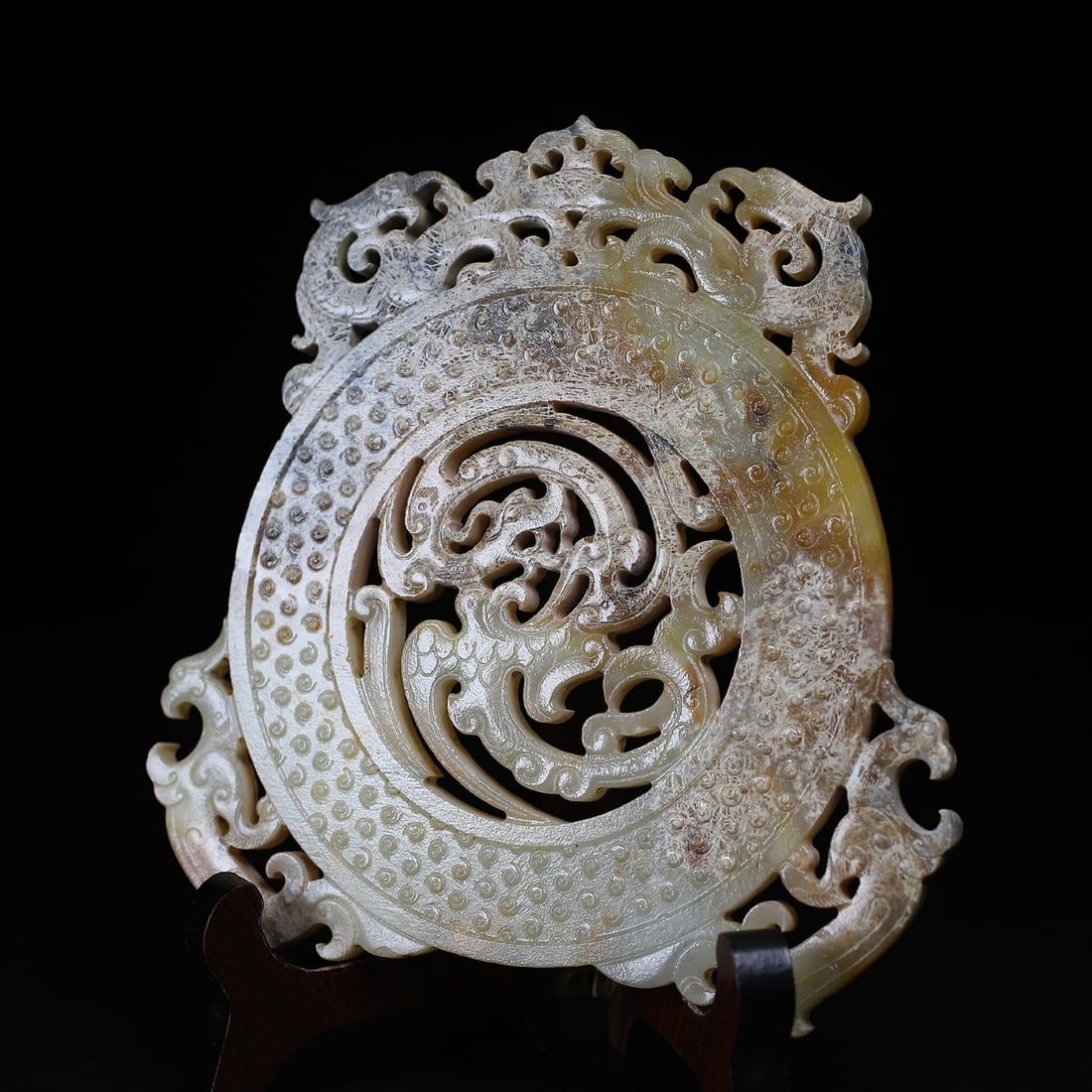 A Exquisite Hotan Jade Phoenix Pattern Jade Pendant - 9