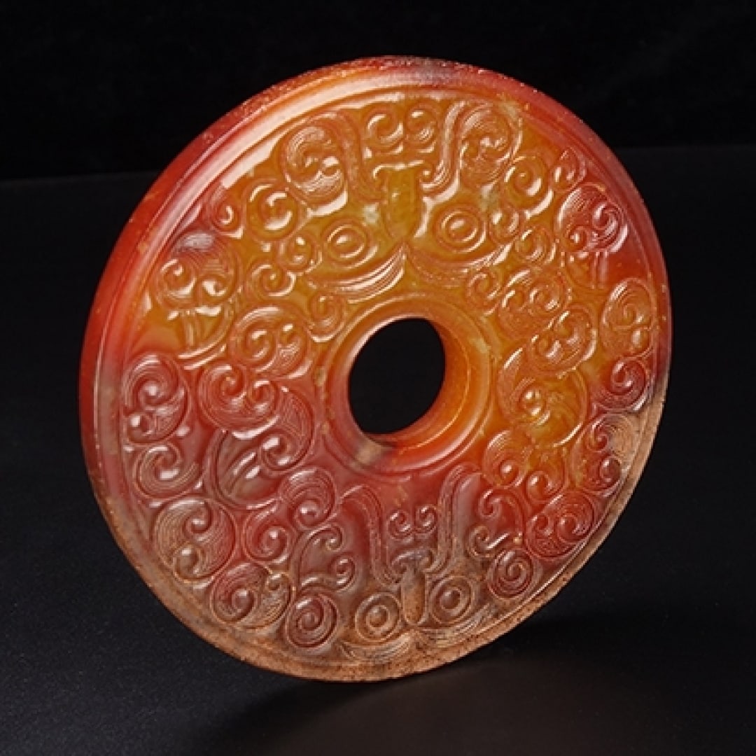 A Exquisite Hotan Jade Tortoise Pattern Bi - 12