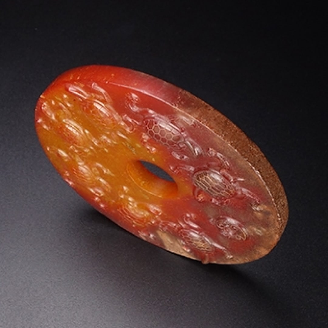 A Exquisite Hotan Jade Tortoise Pattern Bi - 8