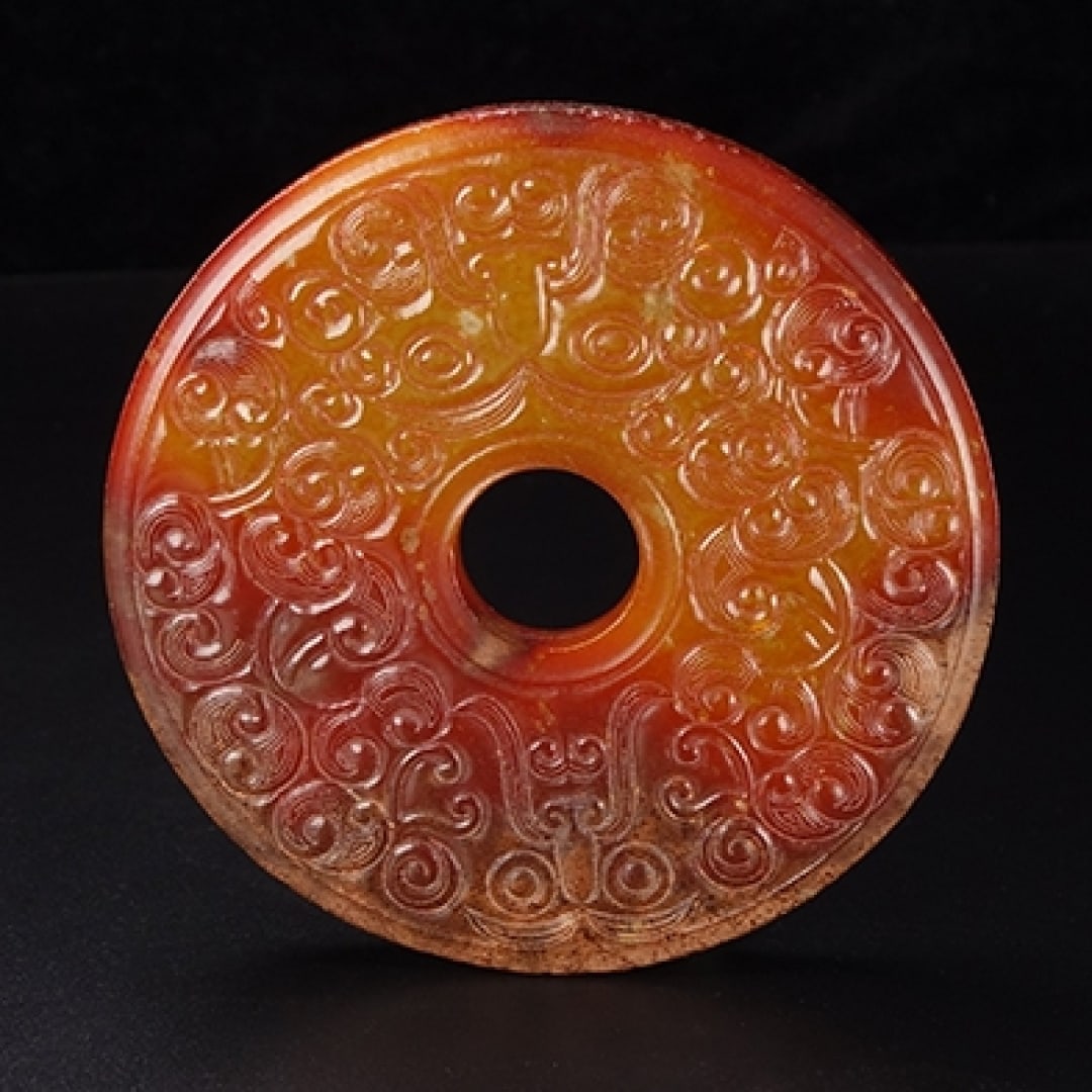 A Exquisite Hotan Jade Tortoise Pattern Bi - 9
