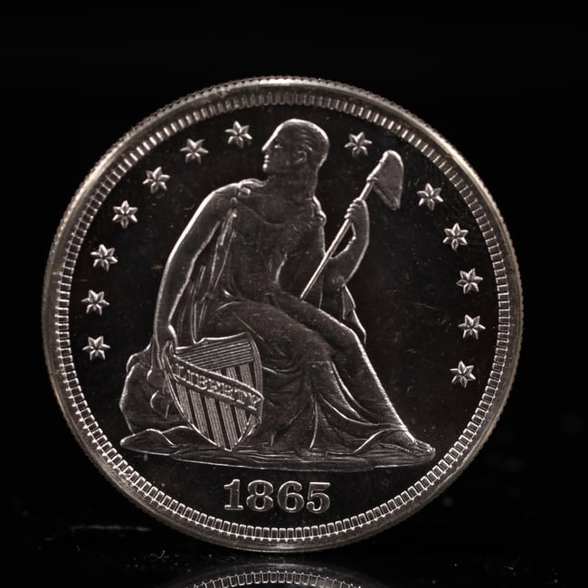 American coin. IN GOD WE TRUST / LIBERTY / 1865 / UNITED STATES OF AMERICA / ONE DOL.: American coin. IN GOD WE TRUST / LIBERTY / 1865 / UNITED STATES OF AMERICA / ONE DOL. Weight:26.9g