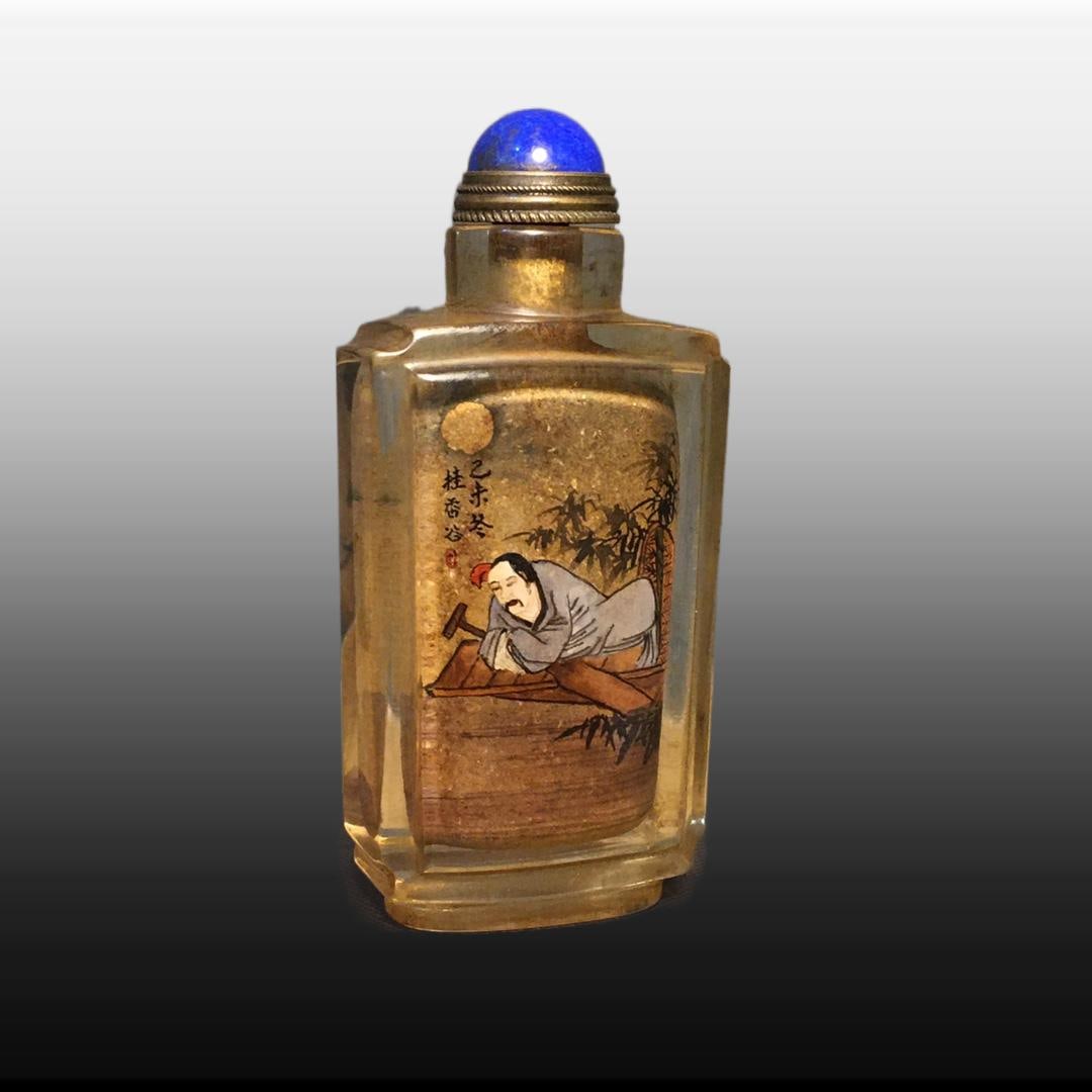 A Exquisite Colored glaze Figures Pattern Snuff Bottle - 7