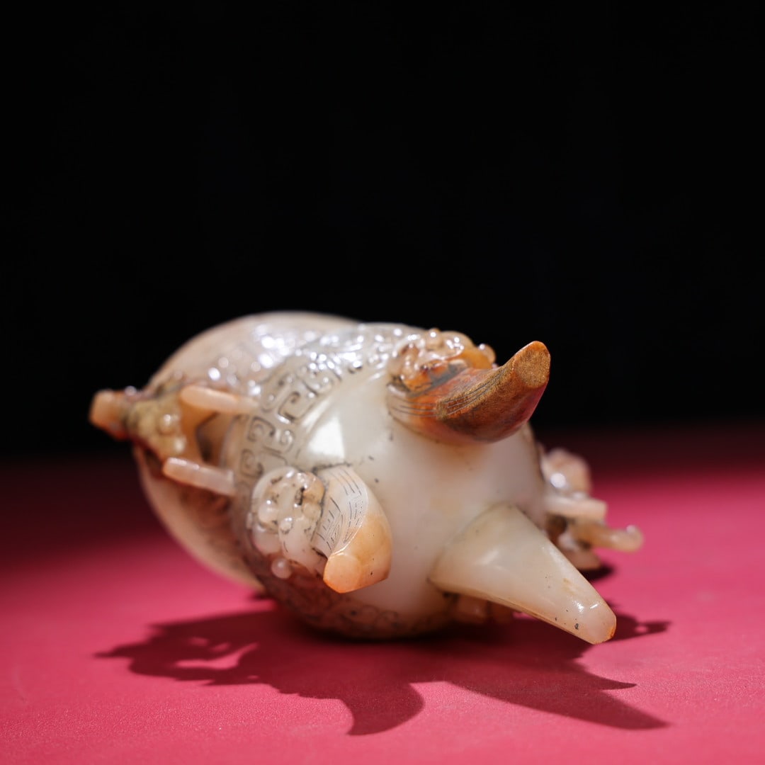 A Exquisite Hetian Jade Tripod Goblet - 7