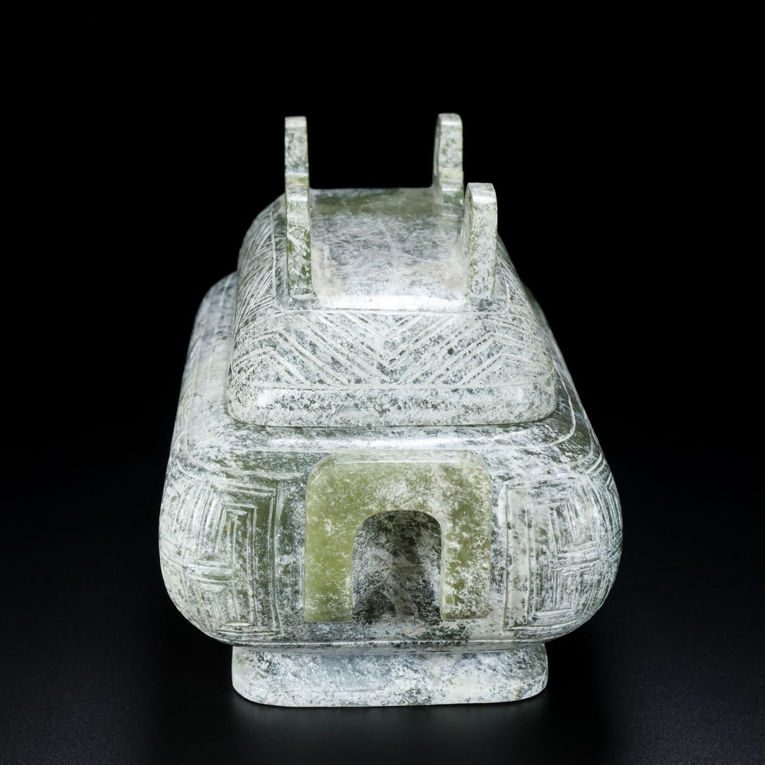 A Exquisite Hotan Jade Beast-Face Pattern Censer - 6