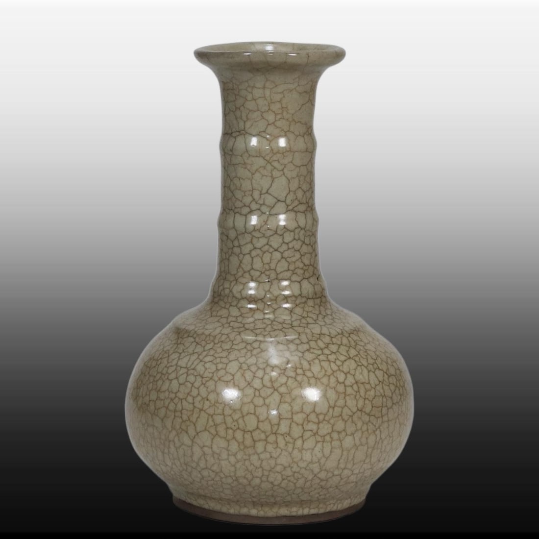 A Exquisite Ge yao Beige Glazed String Pattern Vase - 2