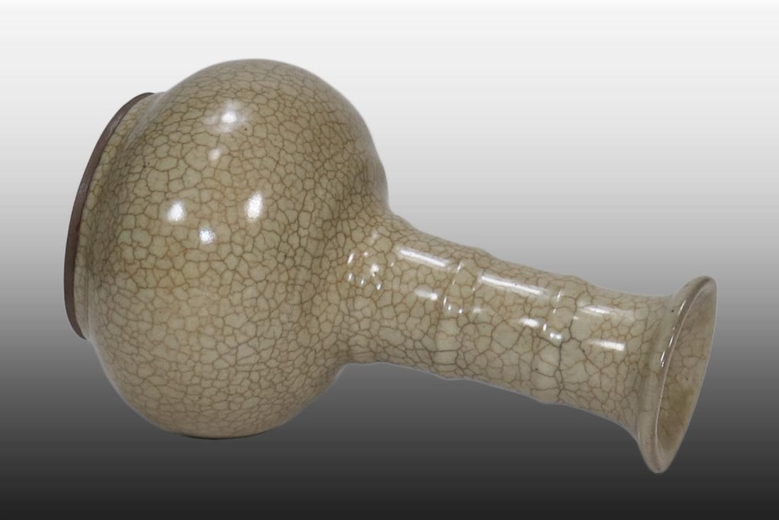A Exquisite Ge yao Beige Glazed String Pattern Vase - 3