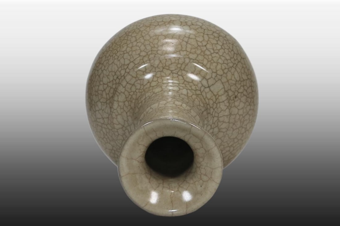 A Exquisite Ge yao Beige Glazed String Pattern Vase - 4