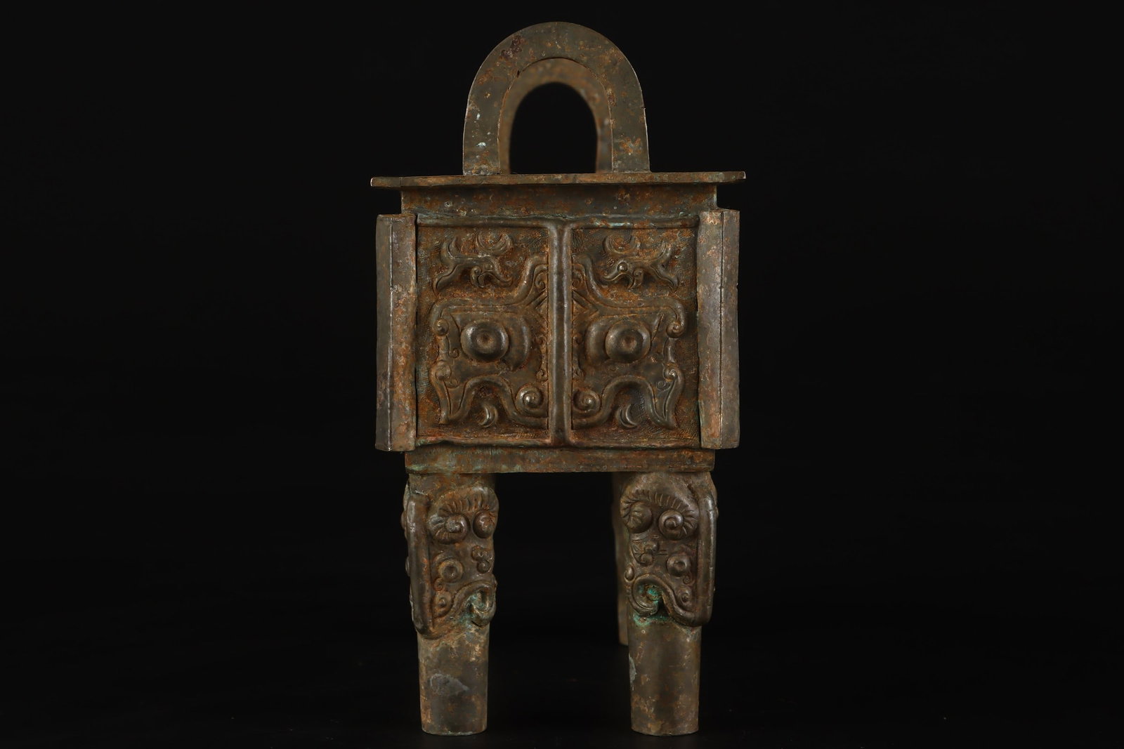 A Exquisite Bronze Beast-Face Pattern Censer - 2