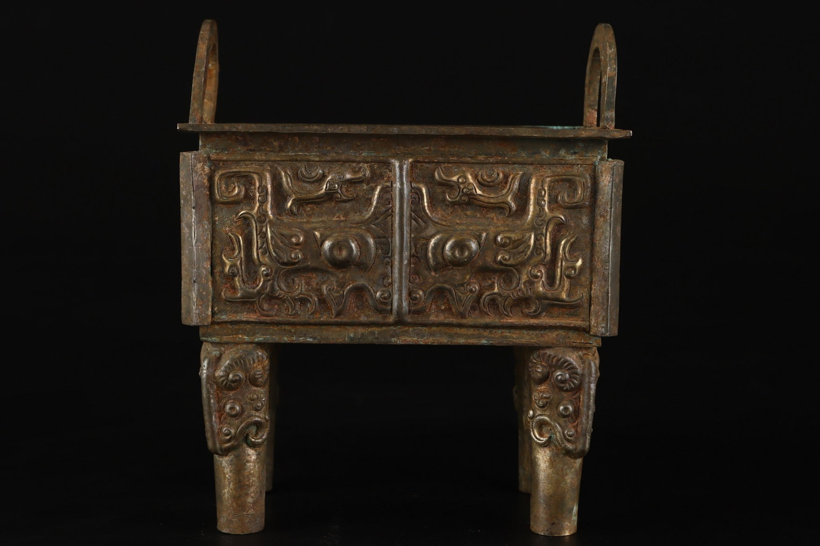 A Exquisite Bronze Beast-Face Pattern Censer - 3