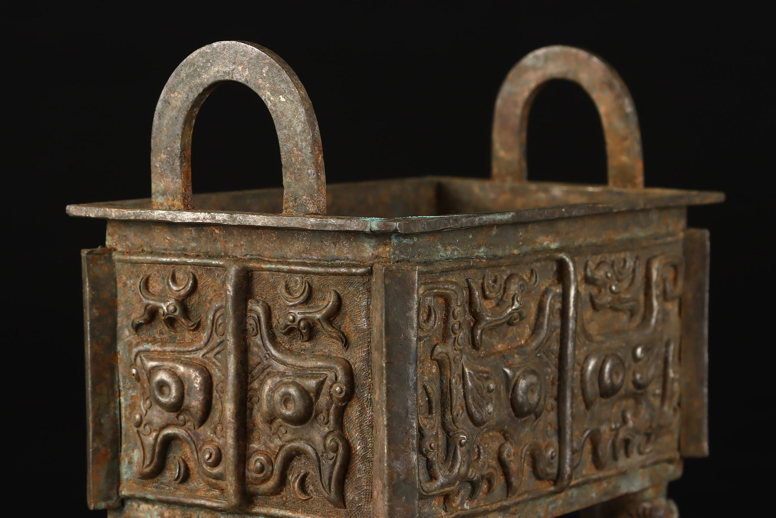 A Exquisite Bronze Beast-Face Pattern Censer - 5