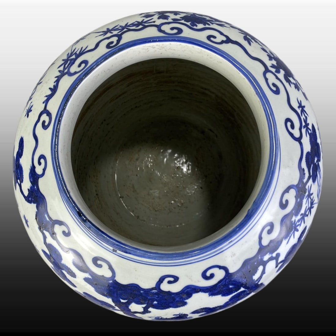 Blue and White Figures Pattern Jar - 7