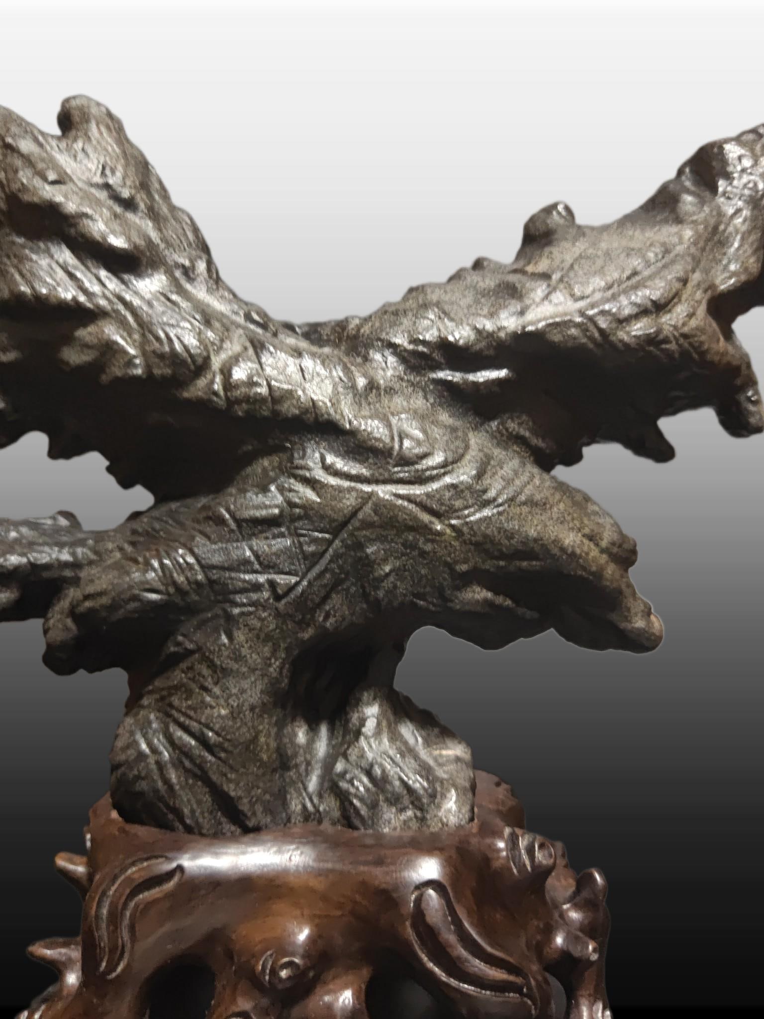 A Exquisite Lingbi Stone Eagle Ornament - 3