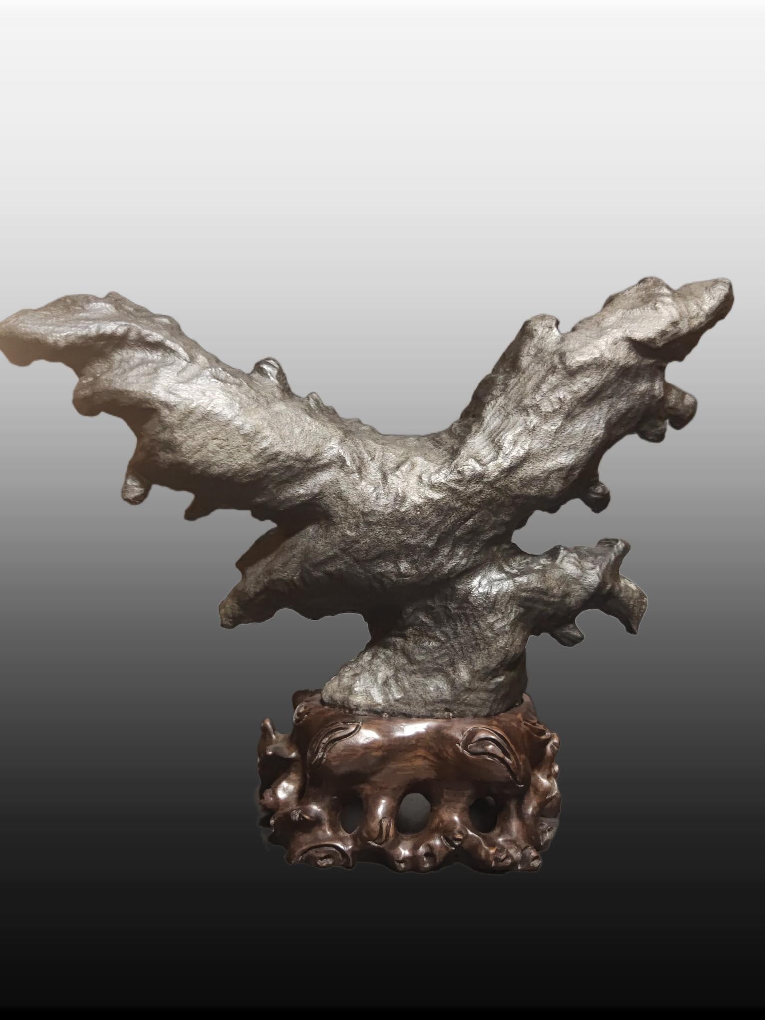 A Exquisite Lingbi Stone Eagle Ornament - 6