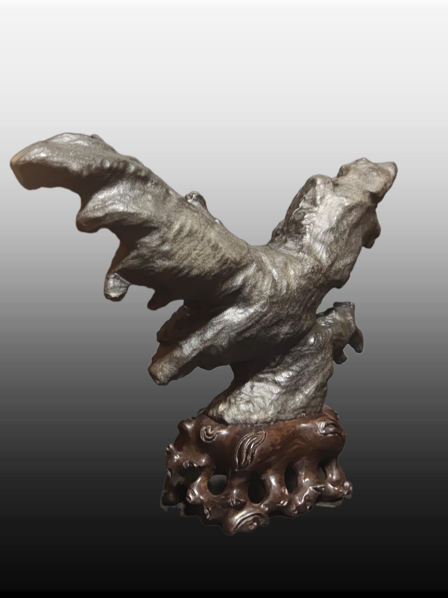 A Exquisite Lingbi Stone Eagle Ornament - 7