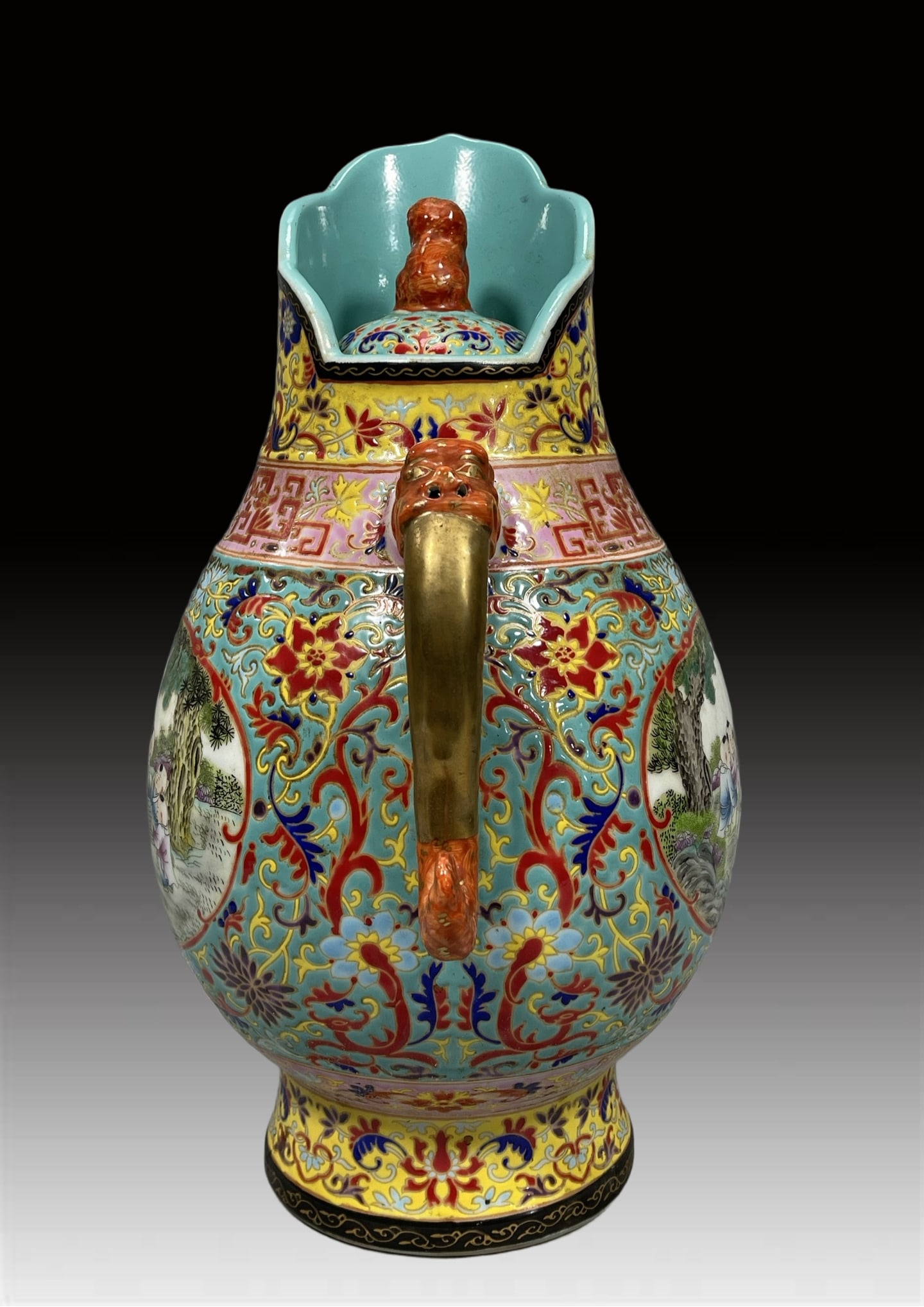 A Exquisite Enamel Figures Pattern Ewer - 2