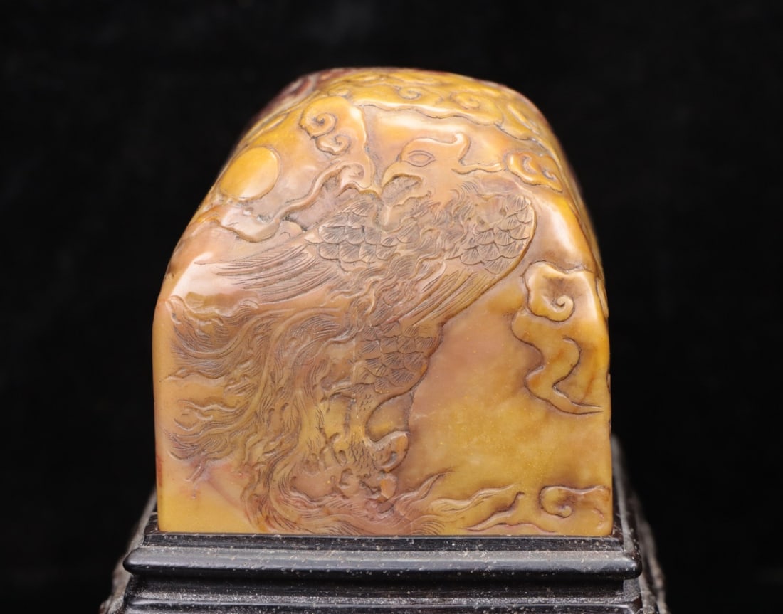A Exquisite Shoushan Stone Auspicious Cloud Pattern Seal - 6