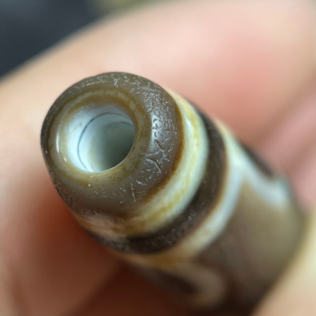A Exquisite Tiger Tooth Dzi bead - 4