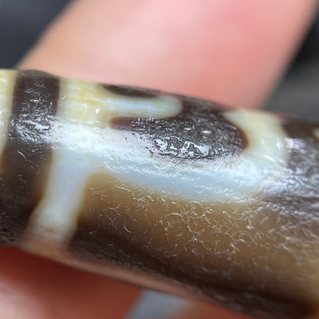 A Exquisite Tiger Tooth Dzi bead - 5